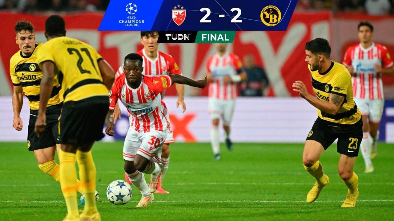 Resumen | Estrella Roja rescata empate de último minuto ante Young Boys
