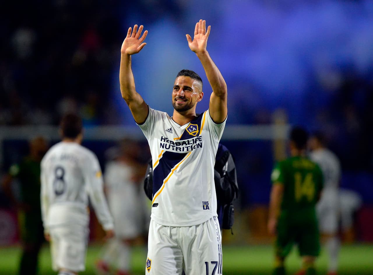 Además de la alegría por el 2-1 ante Portland Timbers, el conjunto angelino recibió con alegría el regreso del atacante Sebastian Lletget, quien pasó todo 2017 fuera de las canchas por lesión. (USA Today Images)