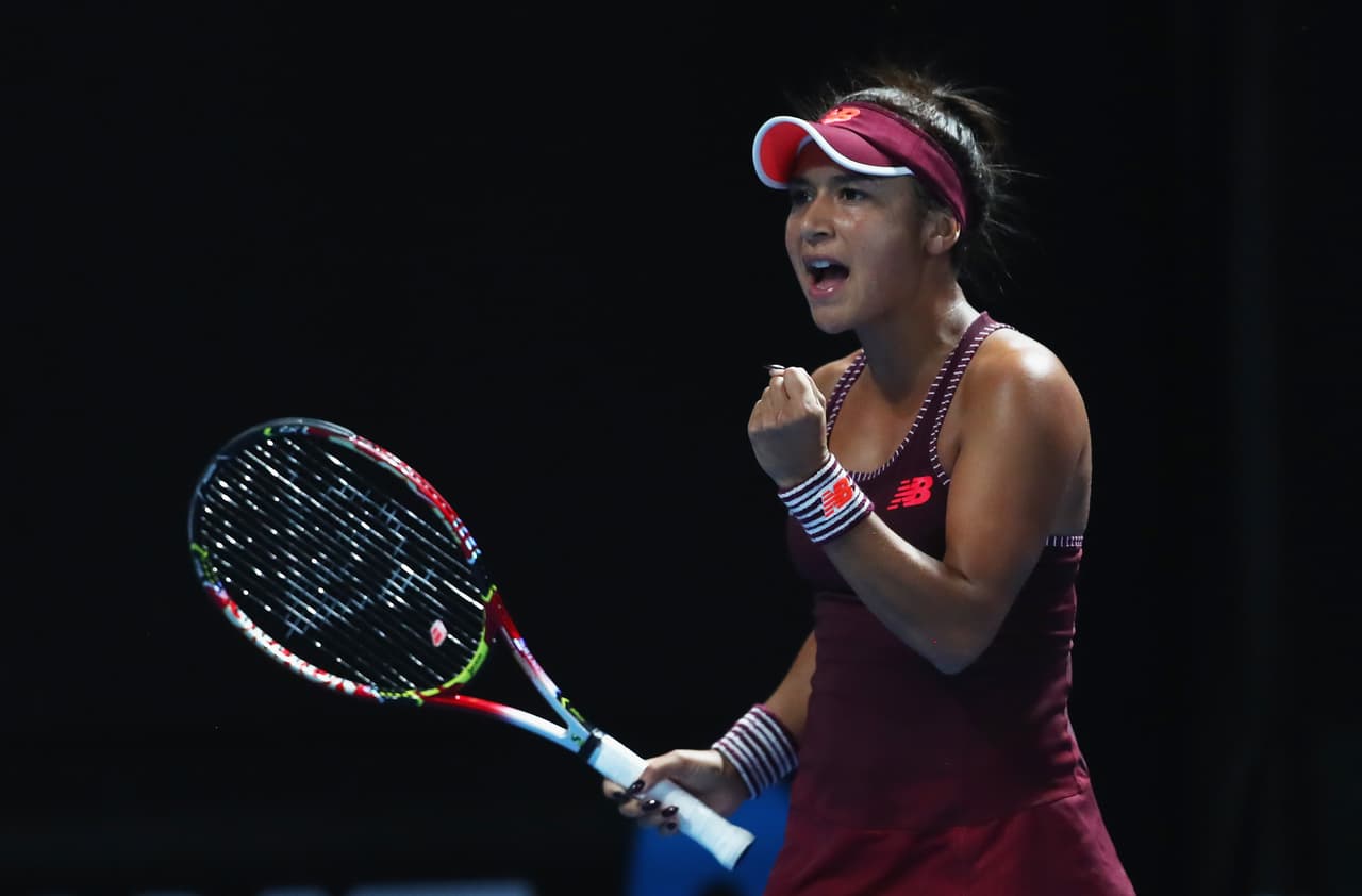 La británica Heather Watson, eliminada en primera ronda, no tiene la presencia física de una europea, pero su cuerpo atlético de piel canela y su bello rostro hacen que no pase desapercibida.