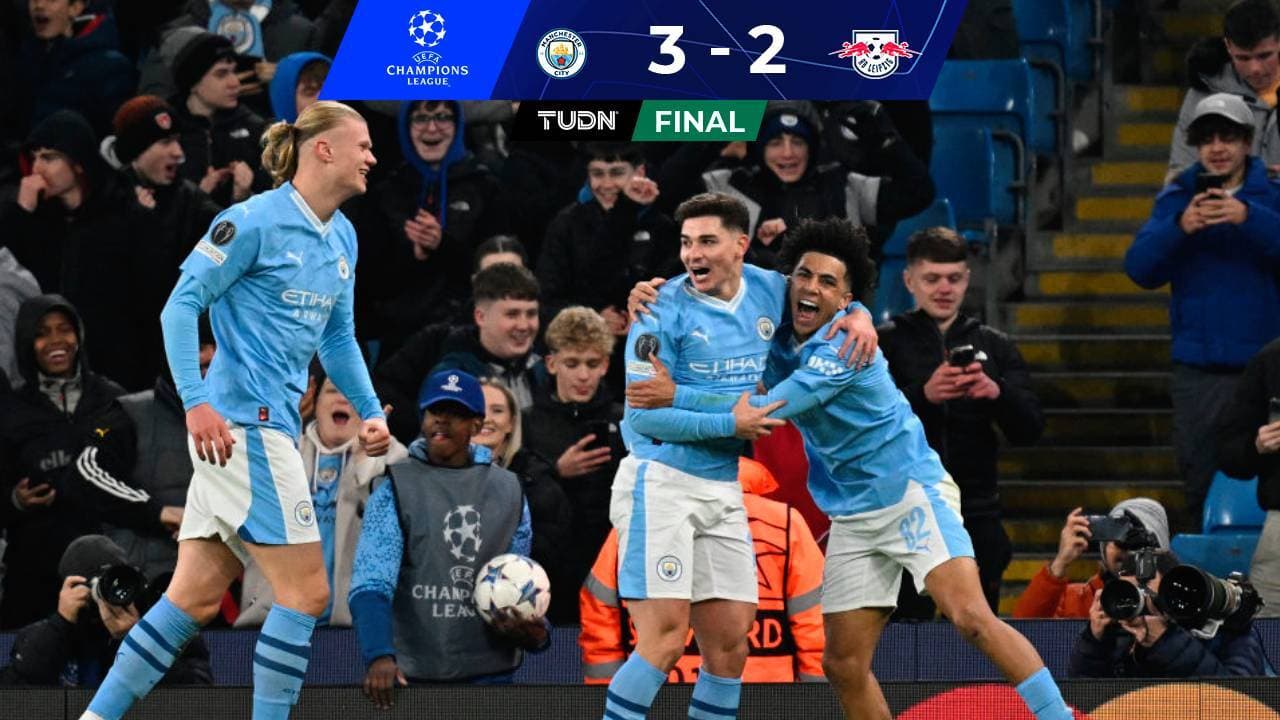 Resumen | Manchester City remonta al RB Leipzig y se mantiene perfecto