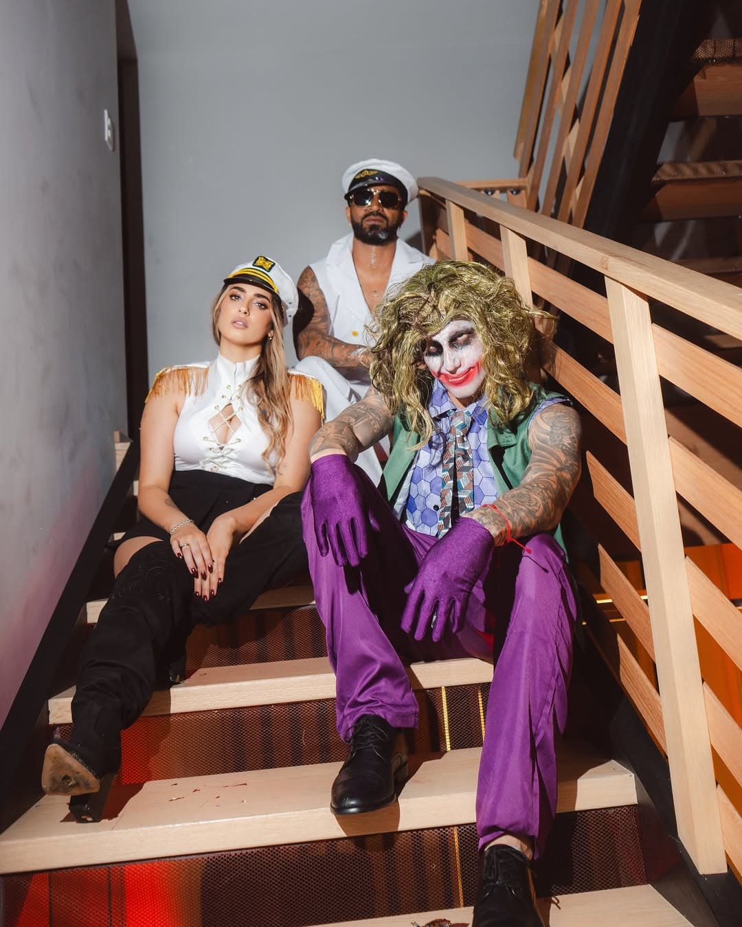 Brian Rodríguez no faltó a la fiesta y se disfrazó como el Joker.