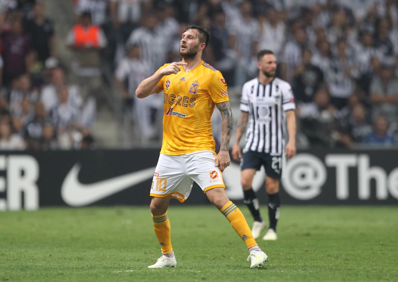 André-Pierre Gignac, máximo goleador de Tigres en la Liga de Campeones de la Concacaf.