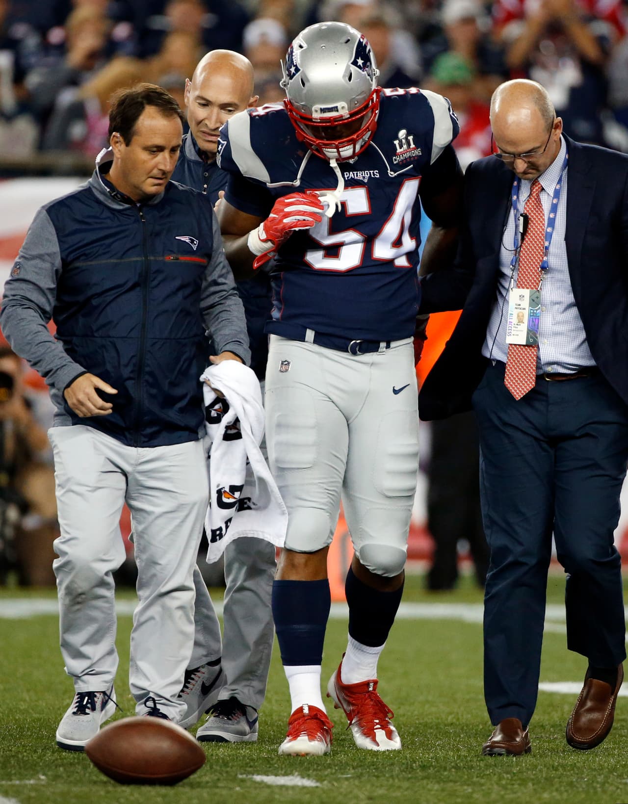 El duelo entre Pats y Chiefs estuvo plagado de lesiones