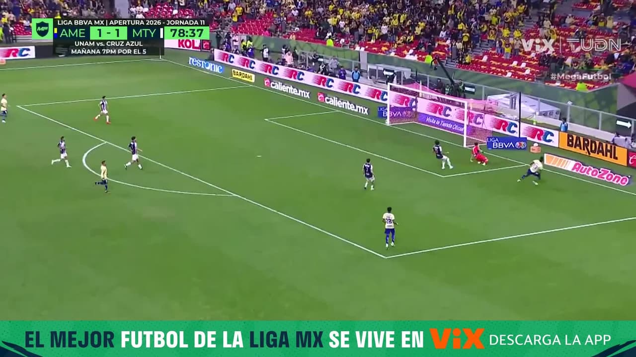 El Colibrí reventó el travesaño | Miguel Borja estuvo a nada de marcar el segundo para el América