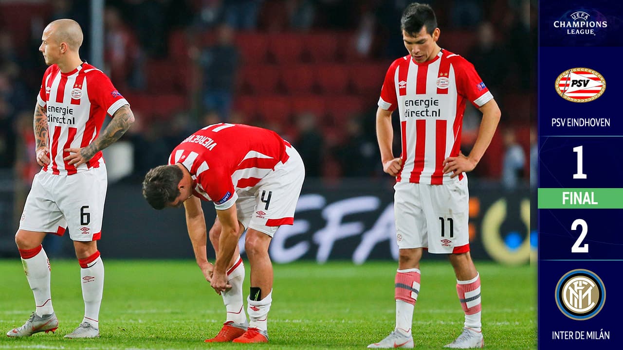 Inter oscureció el panorama de ‘Chucky’ Lozano y el PSV en Champions League
