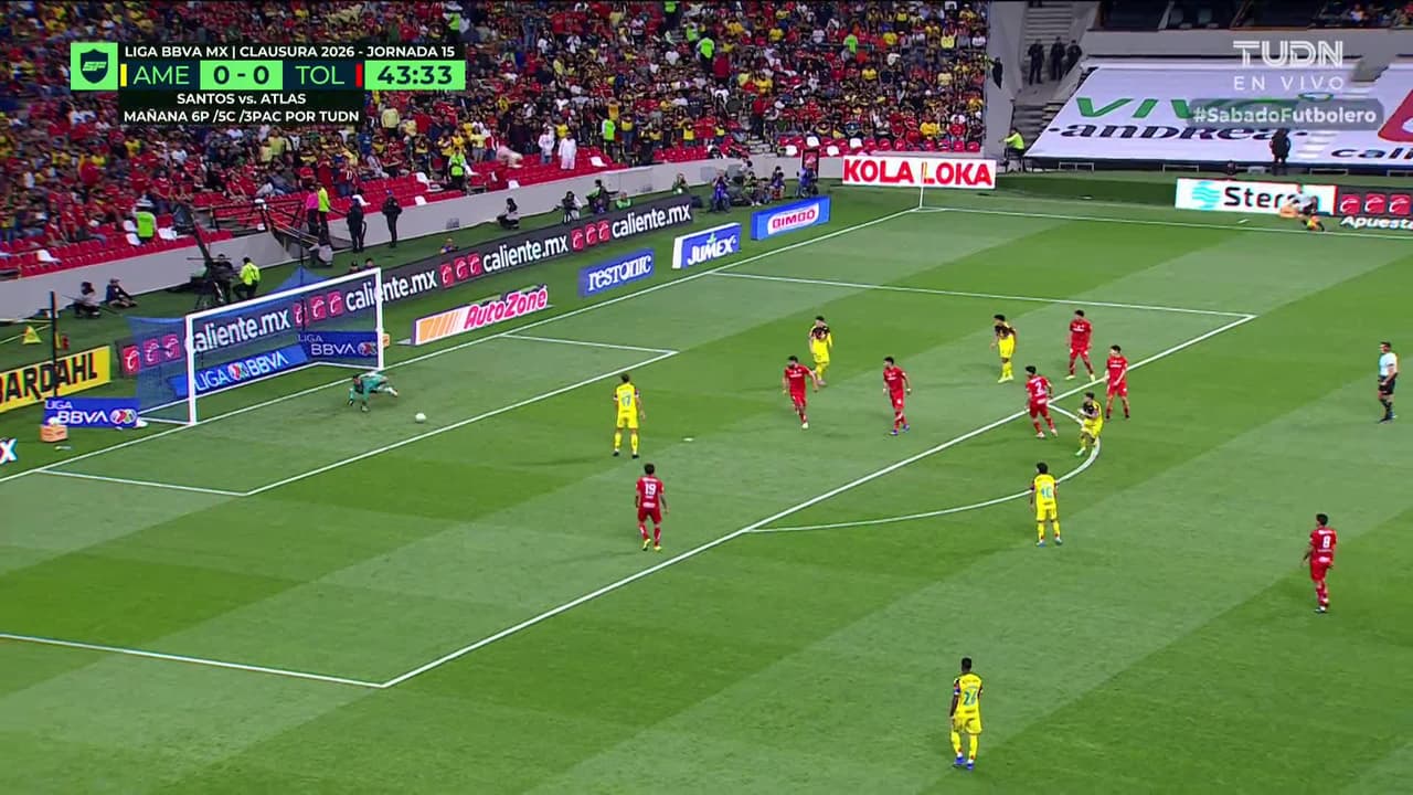 ¡GOL!  anota para América. Brian Rodríguez