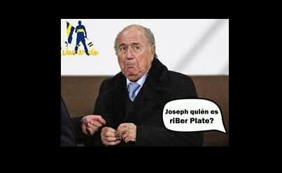 Sepp Blatter confundió a River Plate con el Club Río de la Plata y los memes no se hicieron esperar.