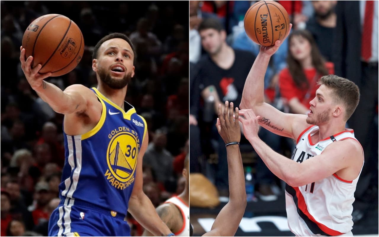 Tremendo duelo sostuvieron en el cuarto juego de la serie Final de la Conferencia del Oeste Meyers Leonard y Stephen Curry, aunque los Golden State Warriors terminaron imponiéndose al ganar por barrida la contienda y avanzar a las Finales de la NBA.