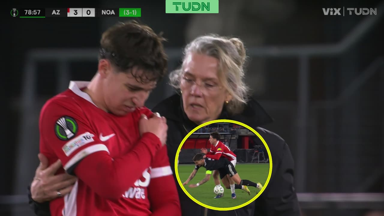 Mateo Chávez sale lesionado con AZ Alkmaar, se encienden alarmas en Selección Mexicana