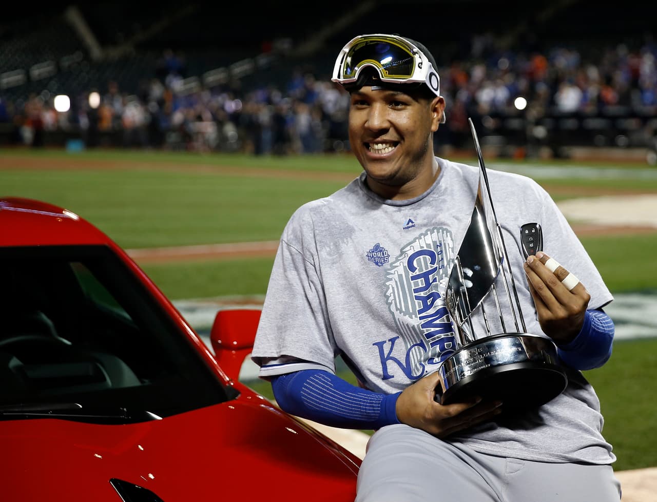 Salvador Pérez, Kansas City Royals, 2015. Los New York Mets cayeron 4-1 en el Citi Field. Tuvieron que jugar doce entradas en el último juego para concluir la serie.