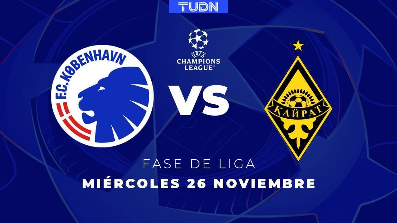 Copenhague vs. Kairat Almaty | Horario y dónde ver este duelo de UEFA Champions League