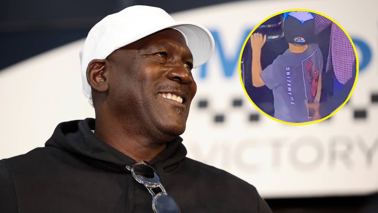 Polémico festejo de Michael Jordan al ganar las 500 Millas de Daytona