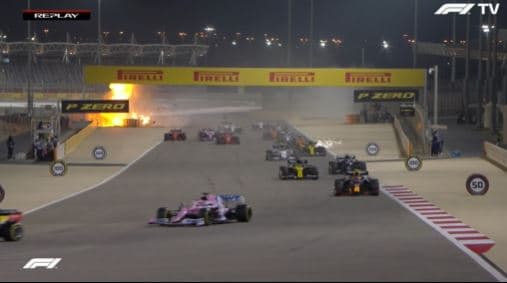 Accidente en el GP de Bahrein 2020