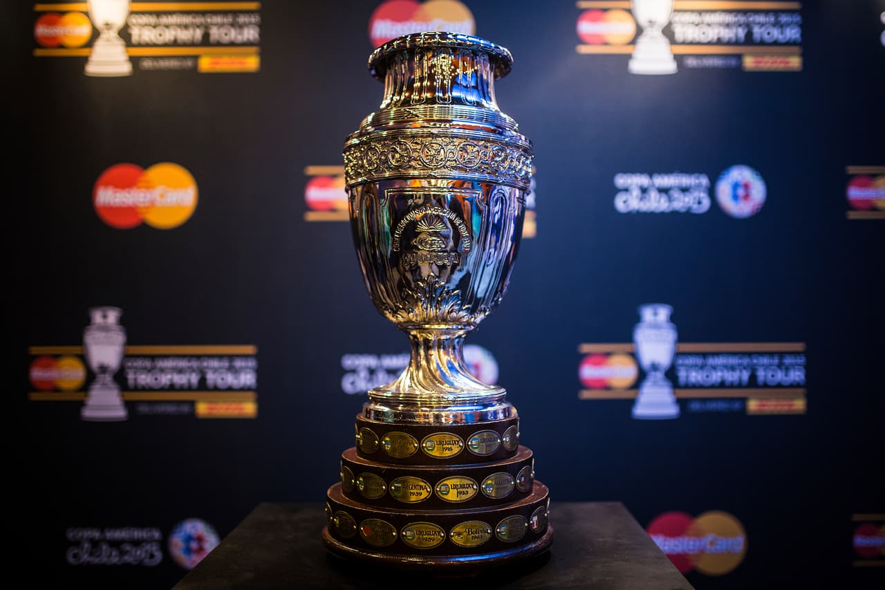 MEXICO CITY, MEXICO - MAY 21: A view of Copa America Trophy during the presentation of the Copa America Trophy as part of Copa America Trophy Tour 2015 at Papalote Museo del Ni?o on May 21, 2015 in Mexico City, Mexico. (Photo by Manuel Velasquez/LatinContent/Getty Images)