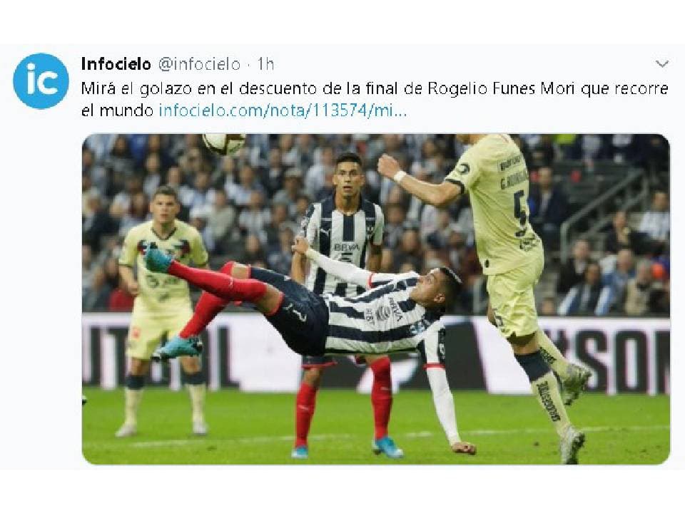 No paran los elogios a Funes Mori.