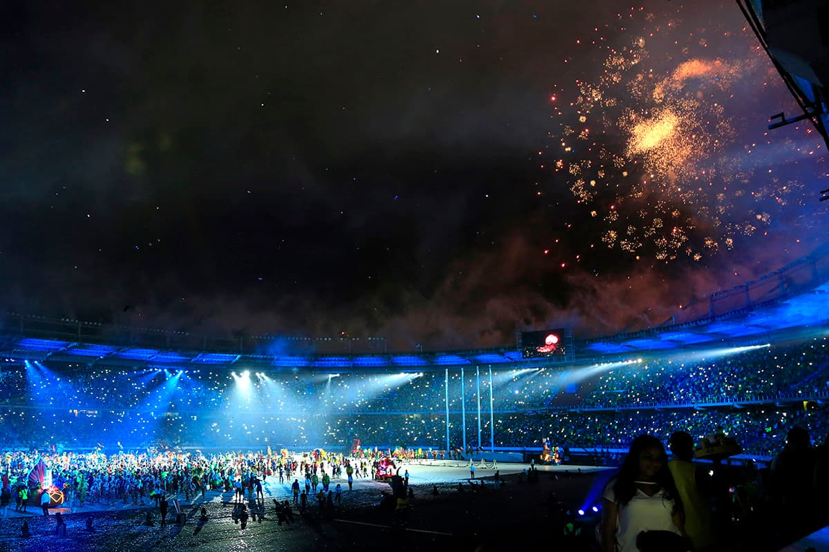 Con fuegos pirotécnicos se cerraron los Juegos Centroamericanos y del Caribe en Barranquilla.