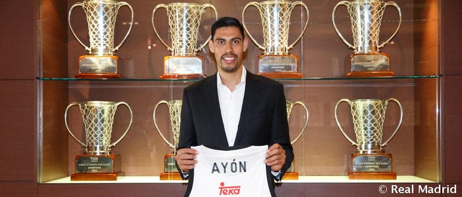 La llegada de Ayón al Real Madrid Baloncesto se dio en el 2014 después de tres años de altibajos en la NBA con New Orleans Hornets, Orlando Magic, Milwaukee Bucks y Atlanta Hawks.
