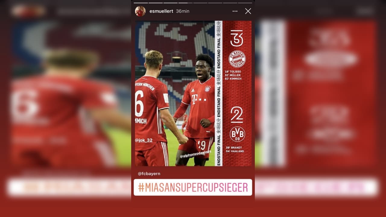 El Bayern Múnich vuelva a ganar una final esta temporada y ya firma su quintete al añadir la Supercopa de Alemania a su vitrina de la temporada.