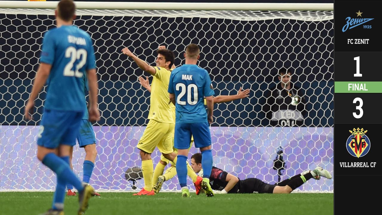 Villarreal puso un pie en Cuartos de Final al arrollar al Zenit