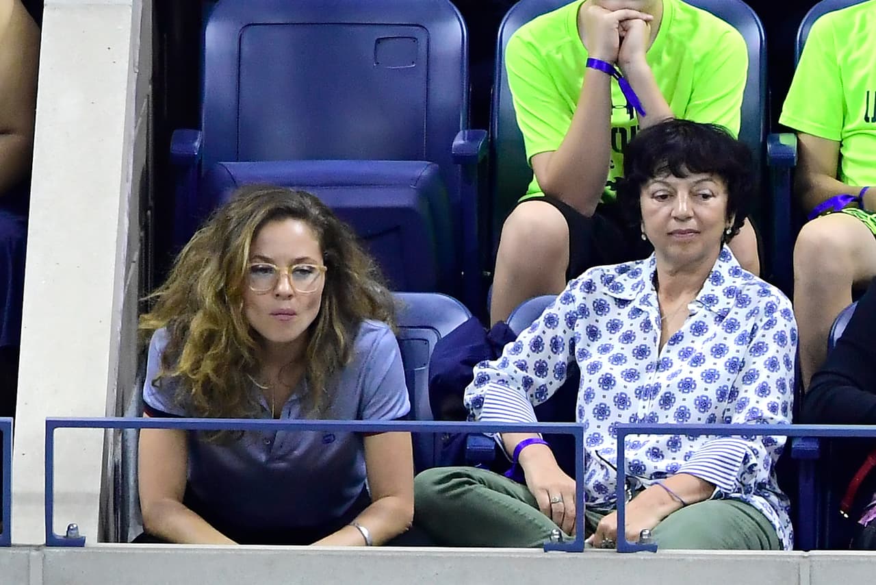 La bella actriz Margarita Levieva también disfrutó del U.S Open.