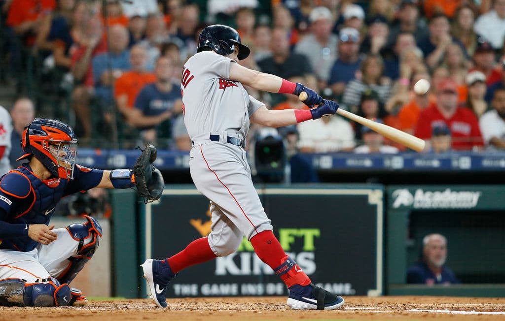 Andrew Benintendi conectó un elevado de sacrificio en la tercera entrada para que Boston empatara 1-1 la pizarra en ese momento.