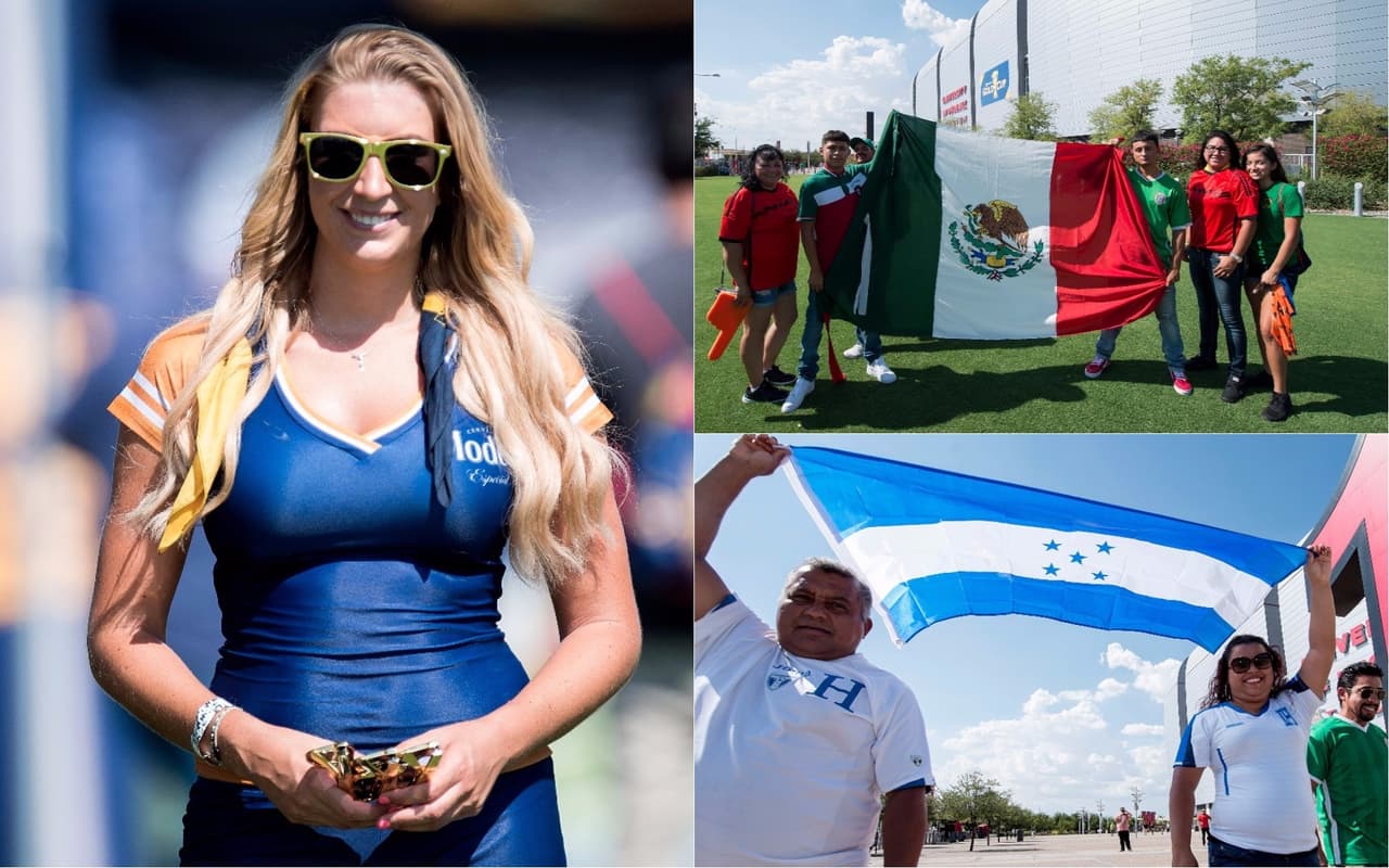 El colorido y la belleza de las fanáticas dibujó la fiesta de los hinchas en los cuartos de final entre México y Honduras en la Copa Oro, que mostró de nuevo la fidelidad de los seguidores en Estados Unidos.