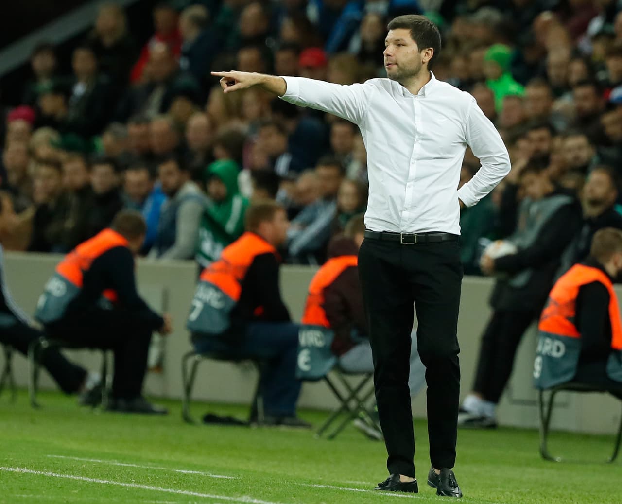 El Krasnodar formó con Kritsyuk, Petrov, Spajic, Martynovich, Ramírez, Gazinskiy, Kabore, Mamaev, Claesson, Cueva y Wanderson.