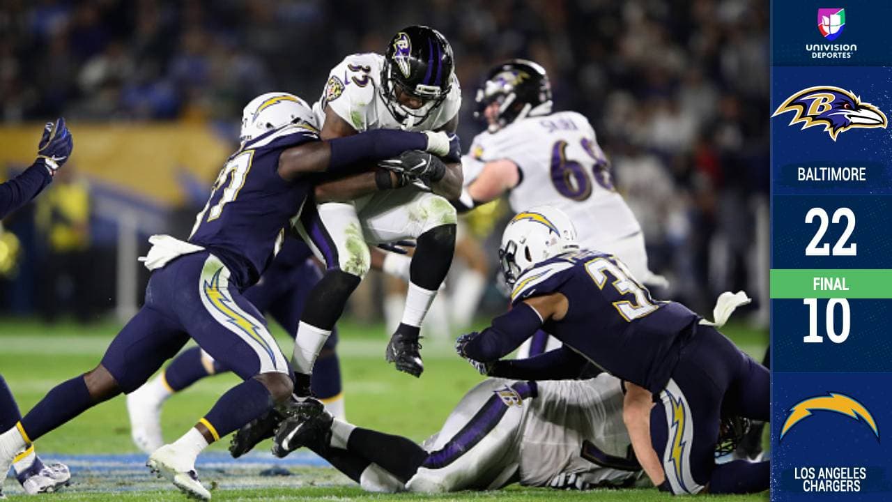 Los Ravens vencen a los Chargers y reafirman sus posibilidades de los Playoffs