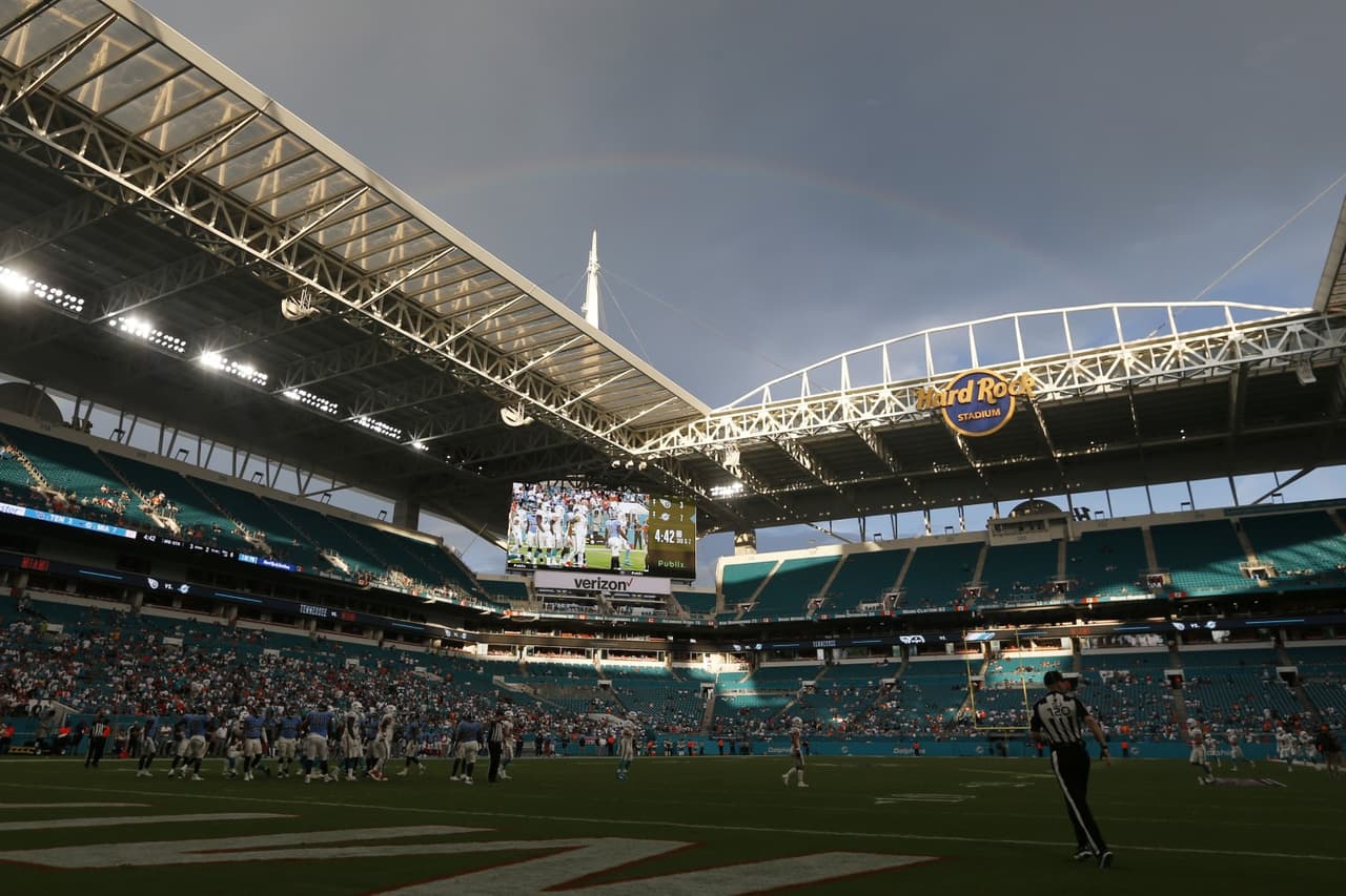 El Hard Rock Stadium es la casa de los Miami Dolphins de la NFL.