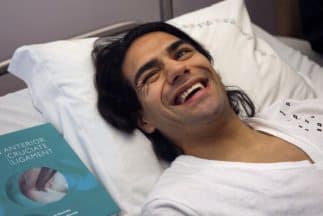 Ramadel Falcao en la cama tras la operación.