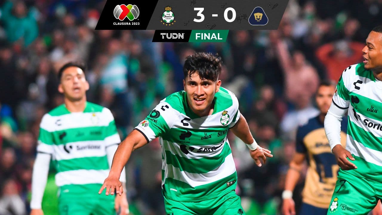 Recomponen el camino… Santos golea a Pumas con doblete de Medina