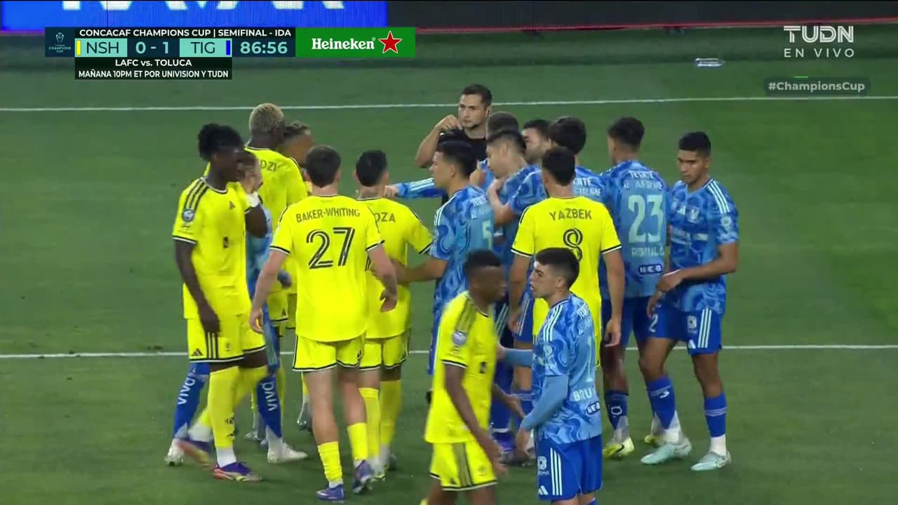 ¡Ojito con la bronca que se arma por un supuesto golpe a Nahuel en el Nashville vs. Tigres!