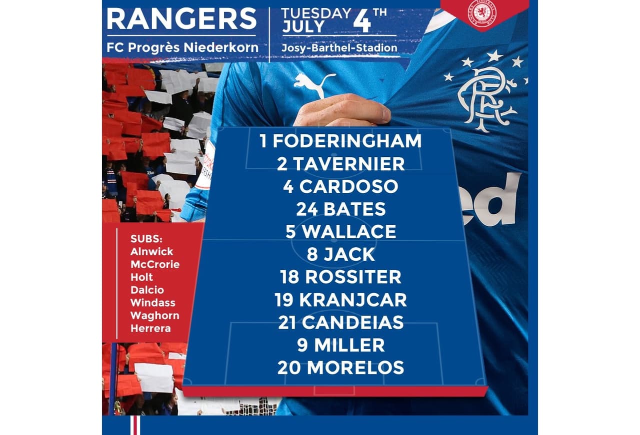 Eduardo Herrera debutó en eliminación del Rangers ante club de Luxemburgo