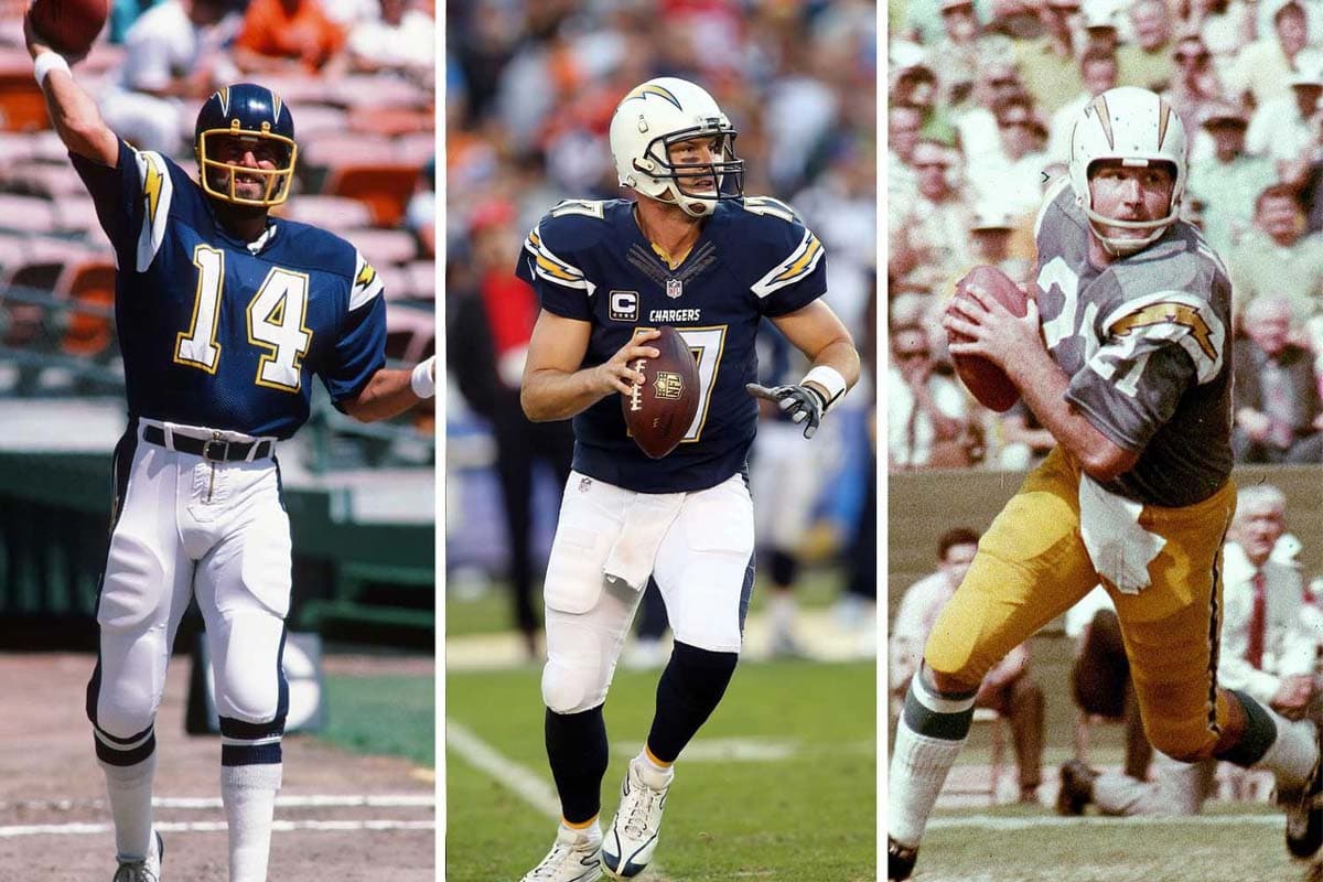 #8 SAN DIEGO CHARGERS: Dan Fouts, Philip Rivers, John Hadl (AP-NFL).