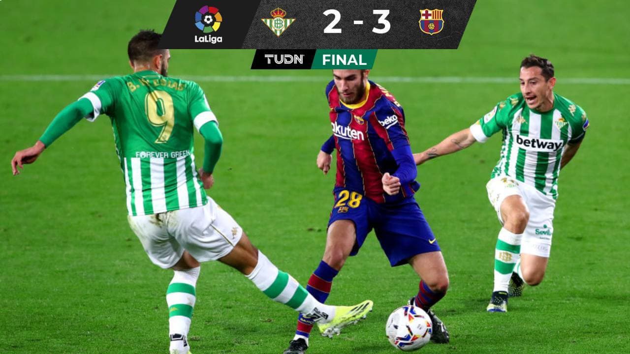 Con Guardado, el Betis cayó en casa con el Barcelona