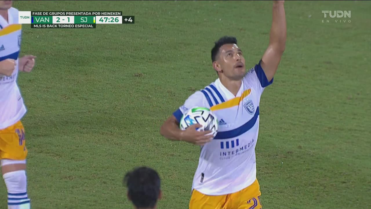 ¡Viven los Earthquakes! Con sutil toque, Andy Ríos descuenta 2-1 sobre Whitecaps