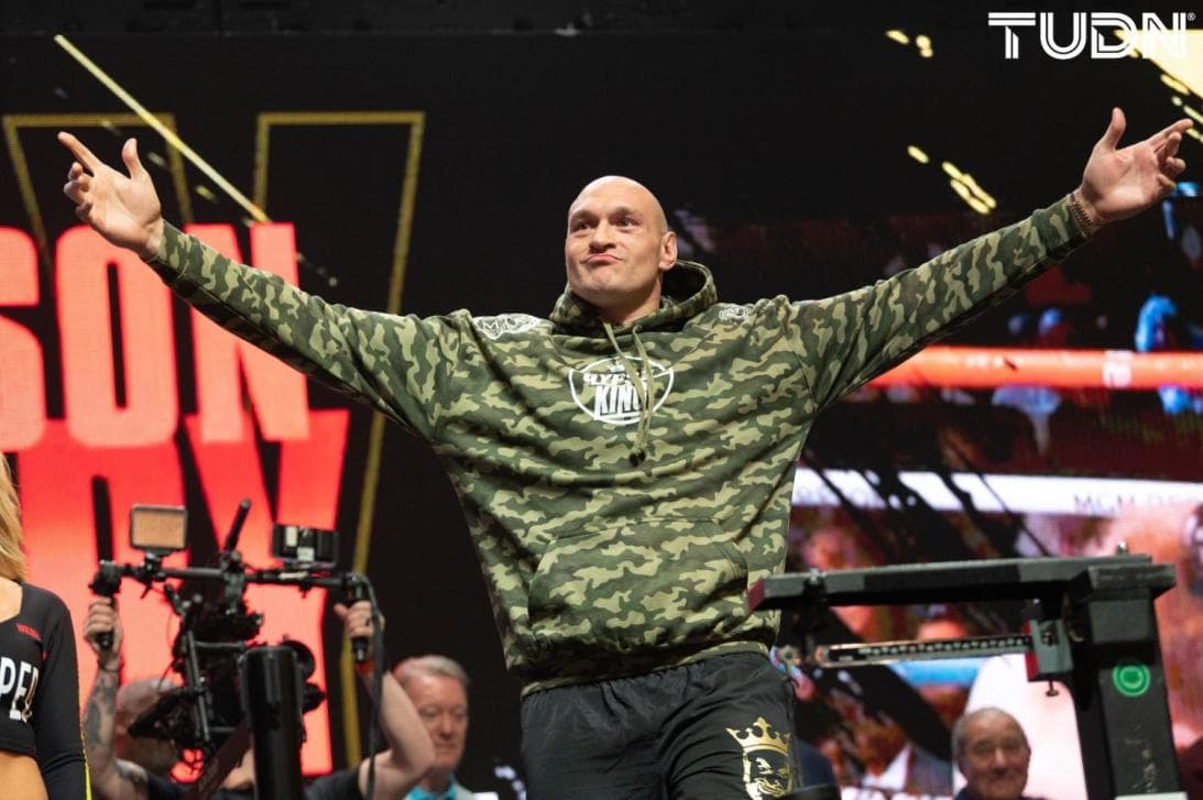Tyson Fury en la ceremonia de pesaje del viernes.