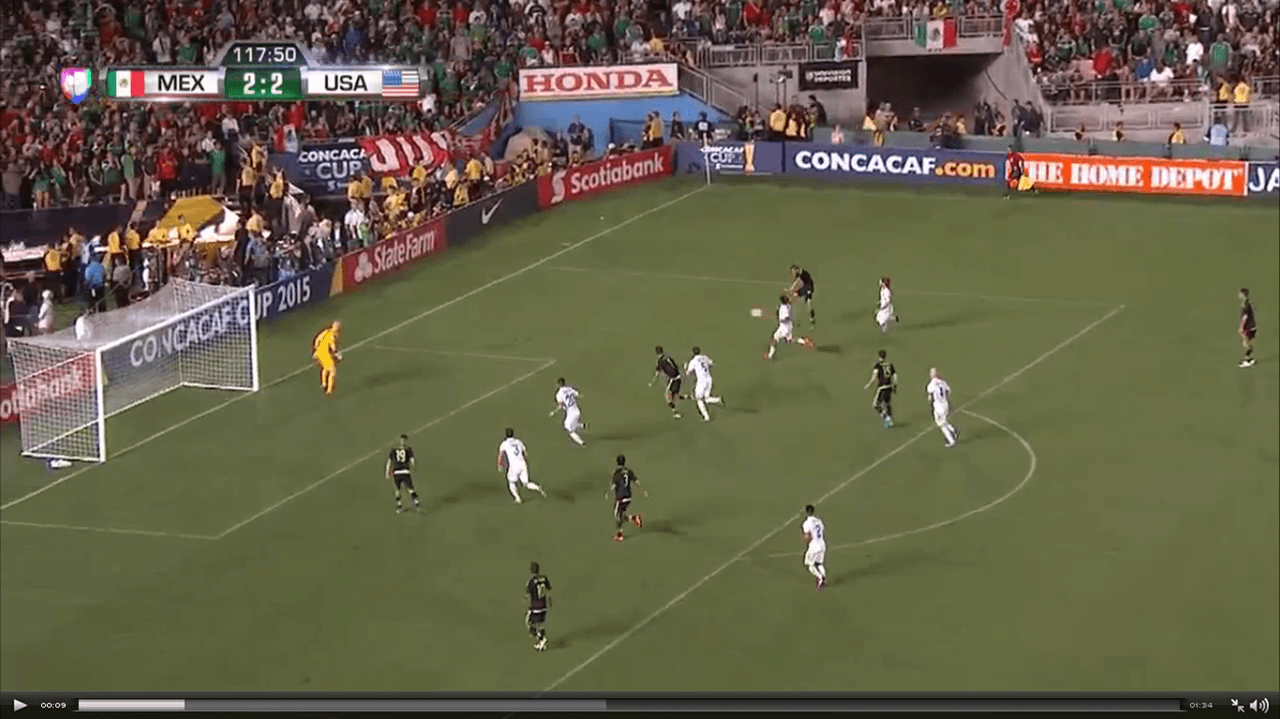 Mexico's third goal