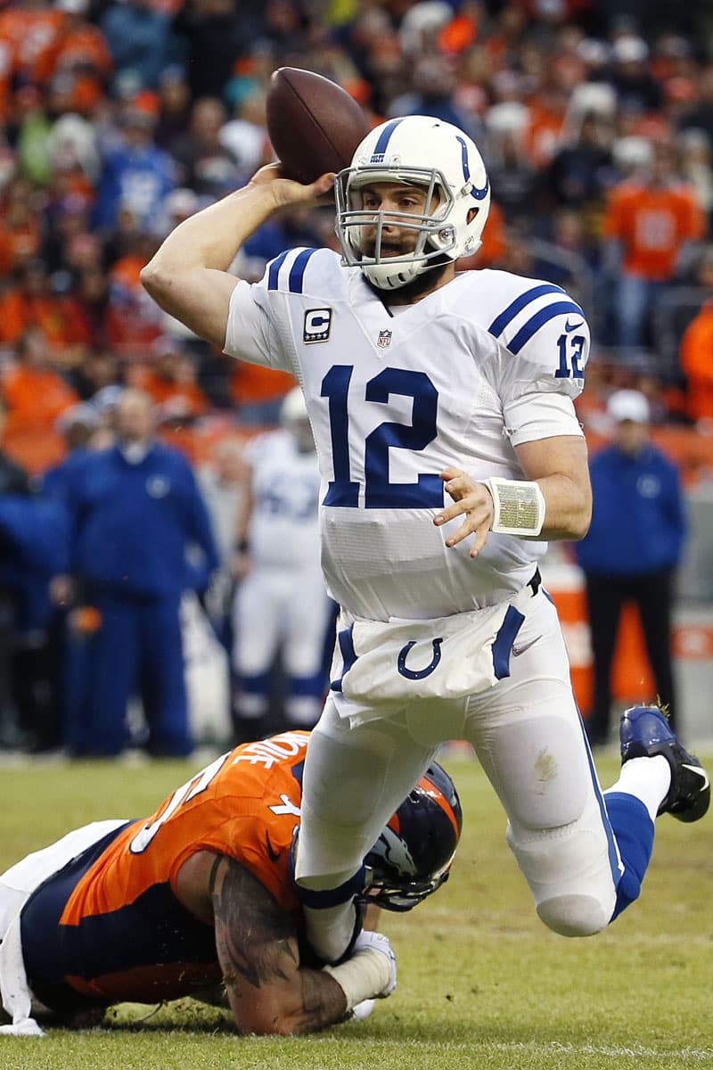Este tipo cuenta con varios partidos ganados en el último instante (nueve regresos en el último cuarto) en sus tres años de carrera. Hay que considerar el rally ganador que los Colts dieron ante los Chiefs en los Playoffs 2013. Posee gran versatilidad tanto por aire como por tierra, lo que lo hace difícil de contener. Clásico ejemplo: Dan Fouts (AP-NFL).