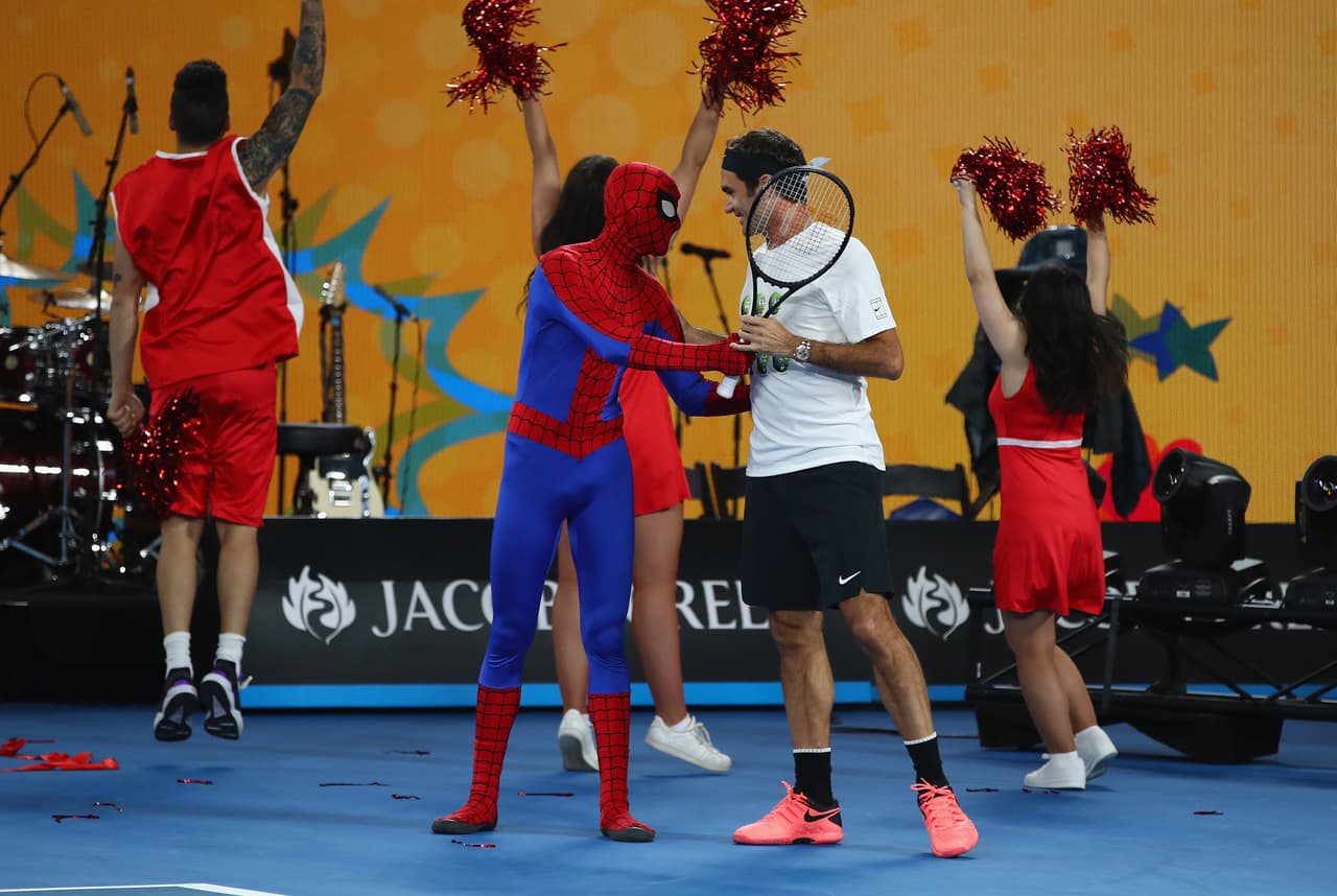 Federer recibió algunos consejos del hábil Hombre Araña sobre cómo buscar un título que lo pondría a pelear por el primer lugar de la ATP.