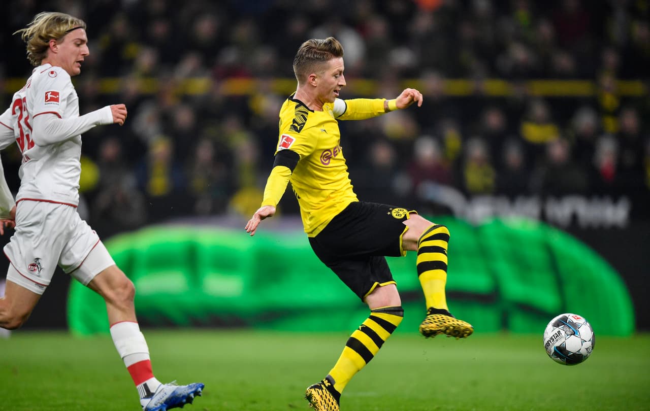 Guerreiro (1’), Reus (29’) y Sancho (48’) marcaron los primeros tres goles. Uth (65’) descontó para Köln y Haaland (77’, 87’) selló el marcador. Dortmund llegó a 36 puntos en la cerrada cima de la Bundesliga.