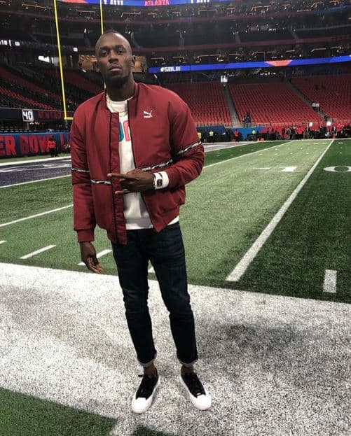 El multicampeón Olímpico Usain Bolt, quien se retiró del fútbol hace poco, hizo presencia en el Mercedes-Benz Stadium.