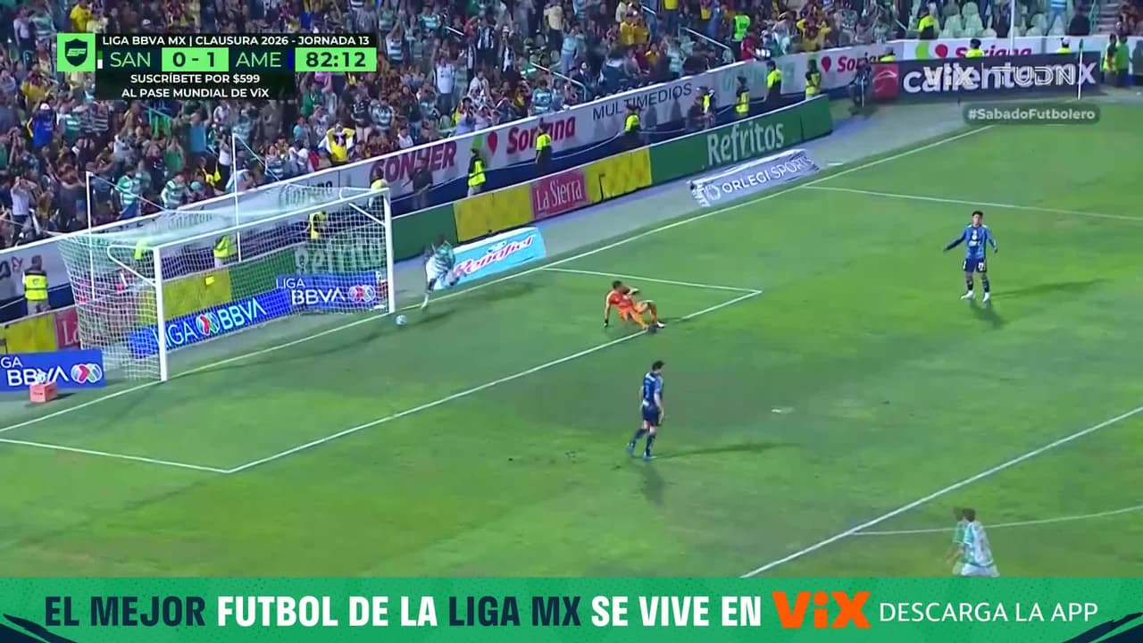 ¡Increíble! Santos le clava gol al América a menos de 2 minutos de hacer el suyo