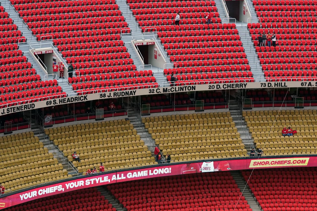 Con pocos aficionados dentro y fuera del estadio, ArrowHead está listo para albergar el primer partido de la temporada 2020.