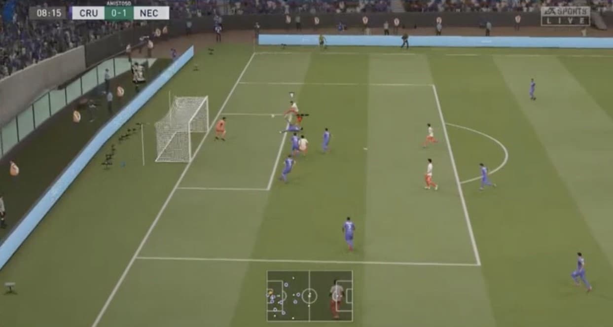 Cruz Azul no logra aguantar la ventaja y en la última jugada del partido Kevin Mercado se logra meter en el área de la Máquina para marcar el tanto del empate.