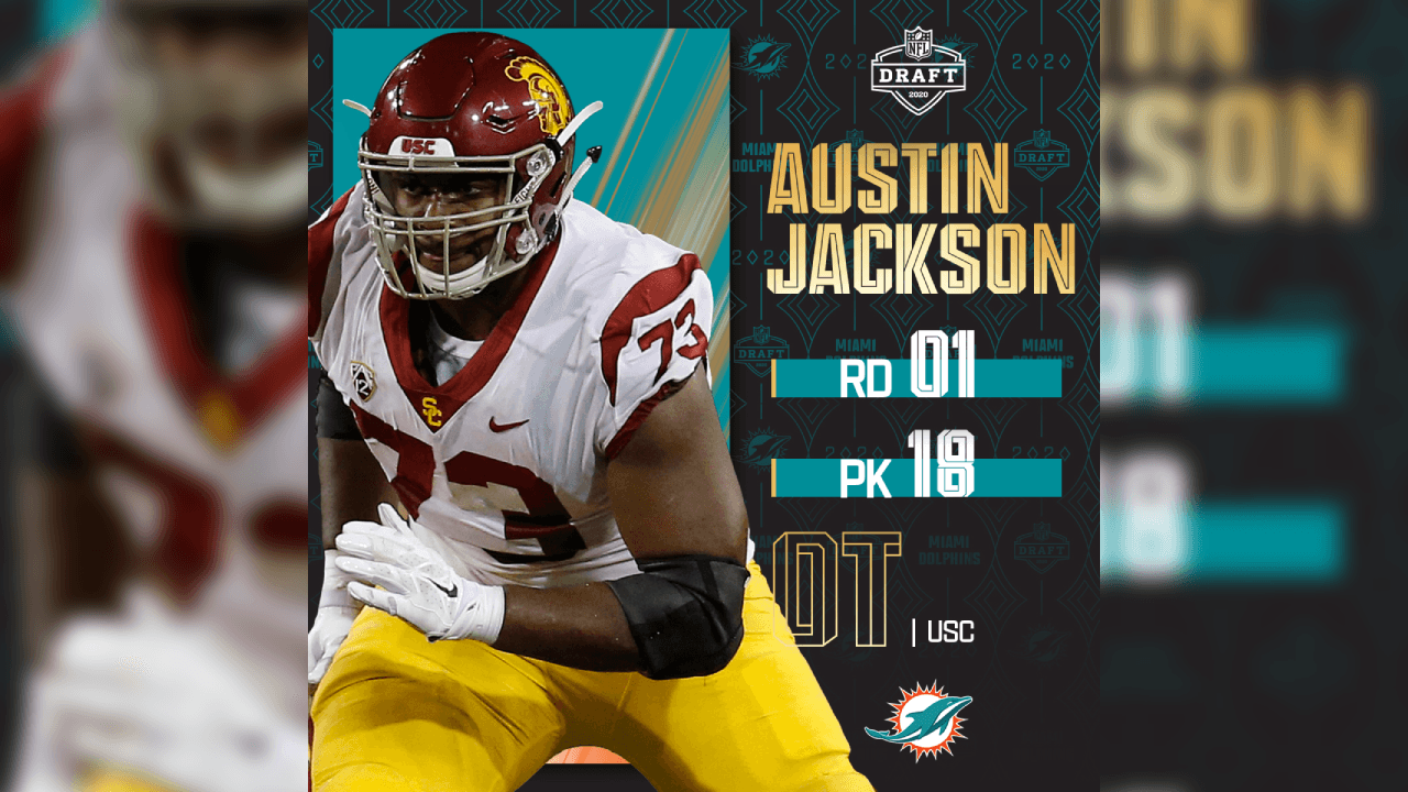 <b>Austin Jackson</b> (OT) | Pick 18
<br>Equipo: 
<b>Miami Dolphins</b>
<br>College: USC