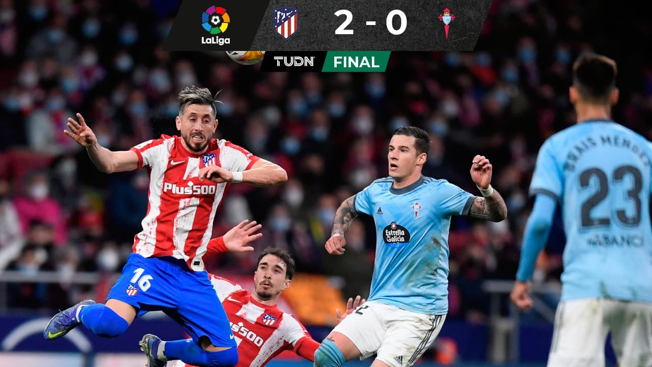Atlético supera al Celta en victoria 200 de Héctor Herrera en Europa