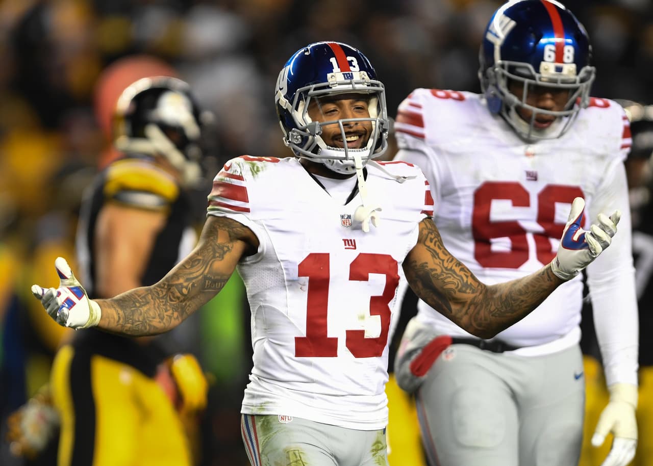 New York Giants wide receiver Odell Beckham (13) during a week 13 NFL football game against the Pittsburgh Steelers on December 4, 2016 in Pittsburgh. (Evan Pinkus via AP)