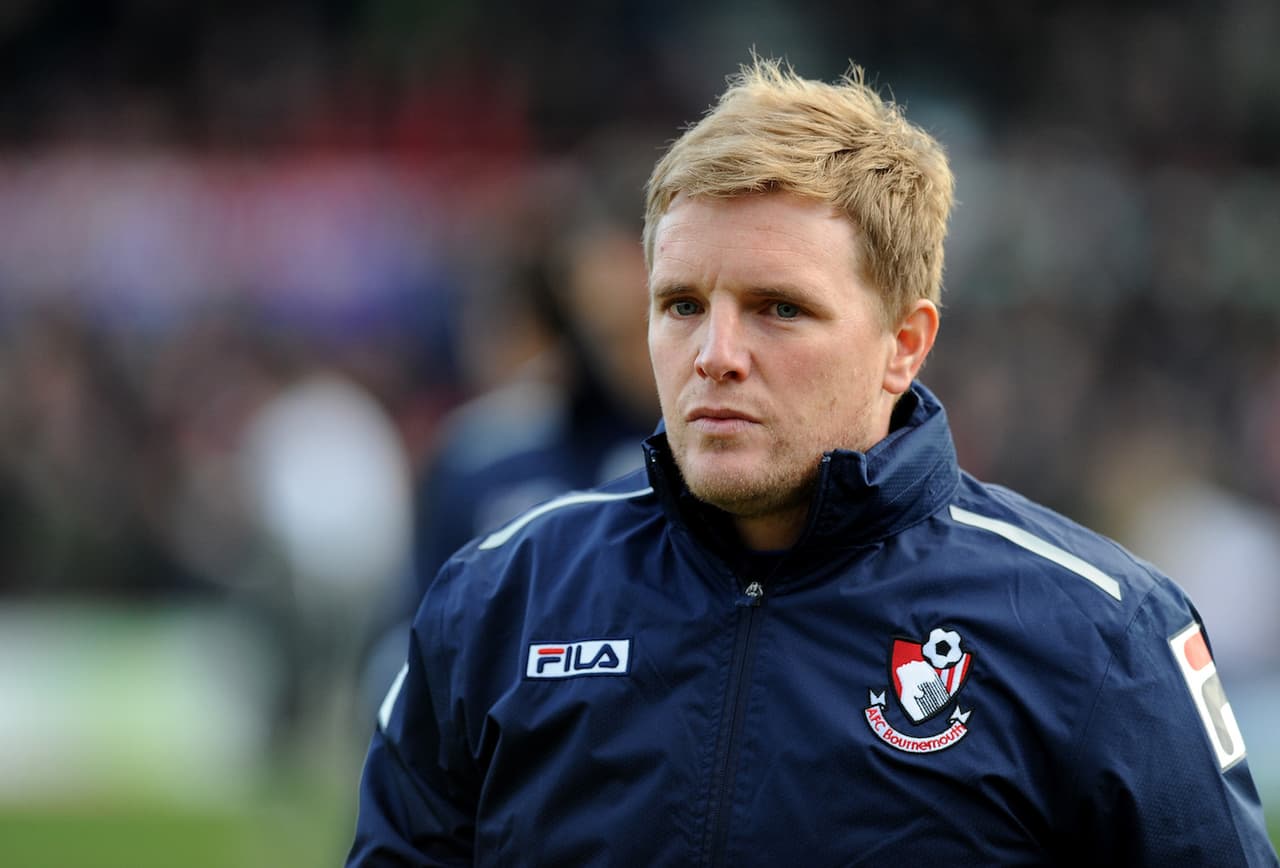 <b>5. Eddie Howe (A.F.C. Bournemouth) - </b>Su carrera como entrenador inició en la temporada 2008/2009 en el Bournemouth, pero la interrumpió para ir al Burnley. Sin embargo,
<b>desde en octubre de 2012 regresó y ha estado allí hasta el momento.</b>