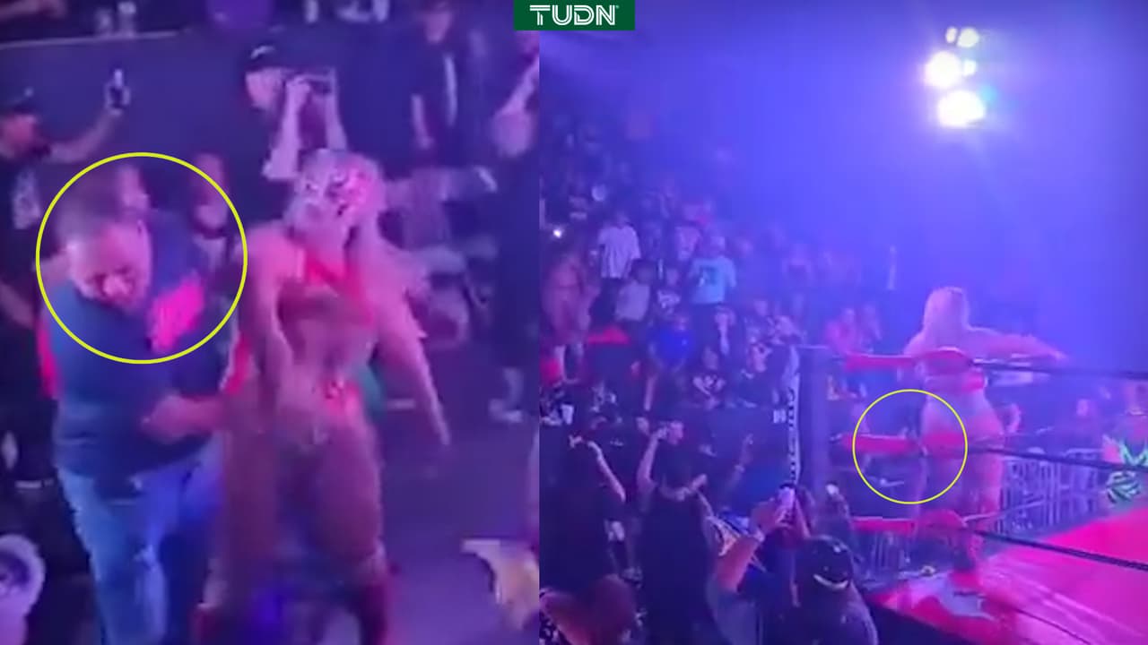 Luchadora 'Hiedra' confronta a acosador en plena función